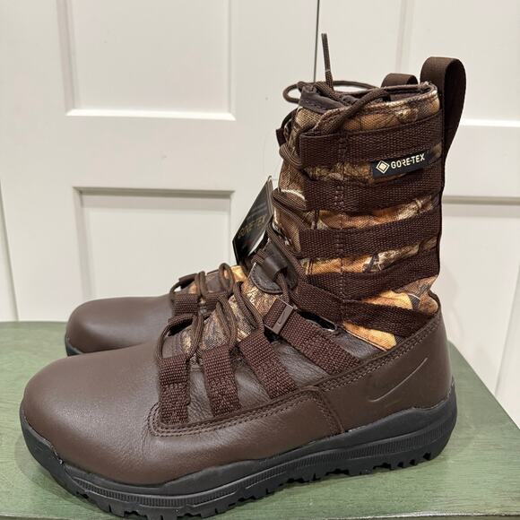 NEW NIKE REALTREE X SFB "FAUNA BROWN" GORE-TEX BOOTS SZ 6 MENS! - 9122